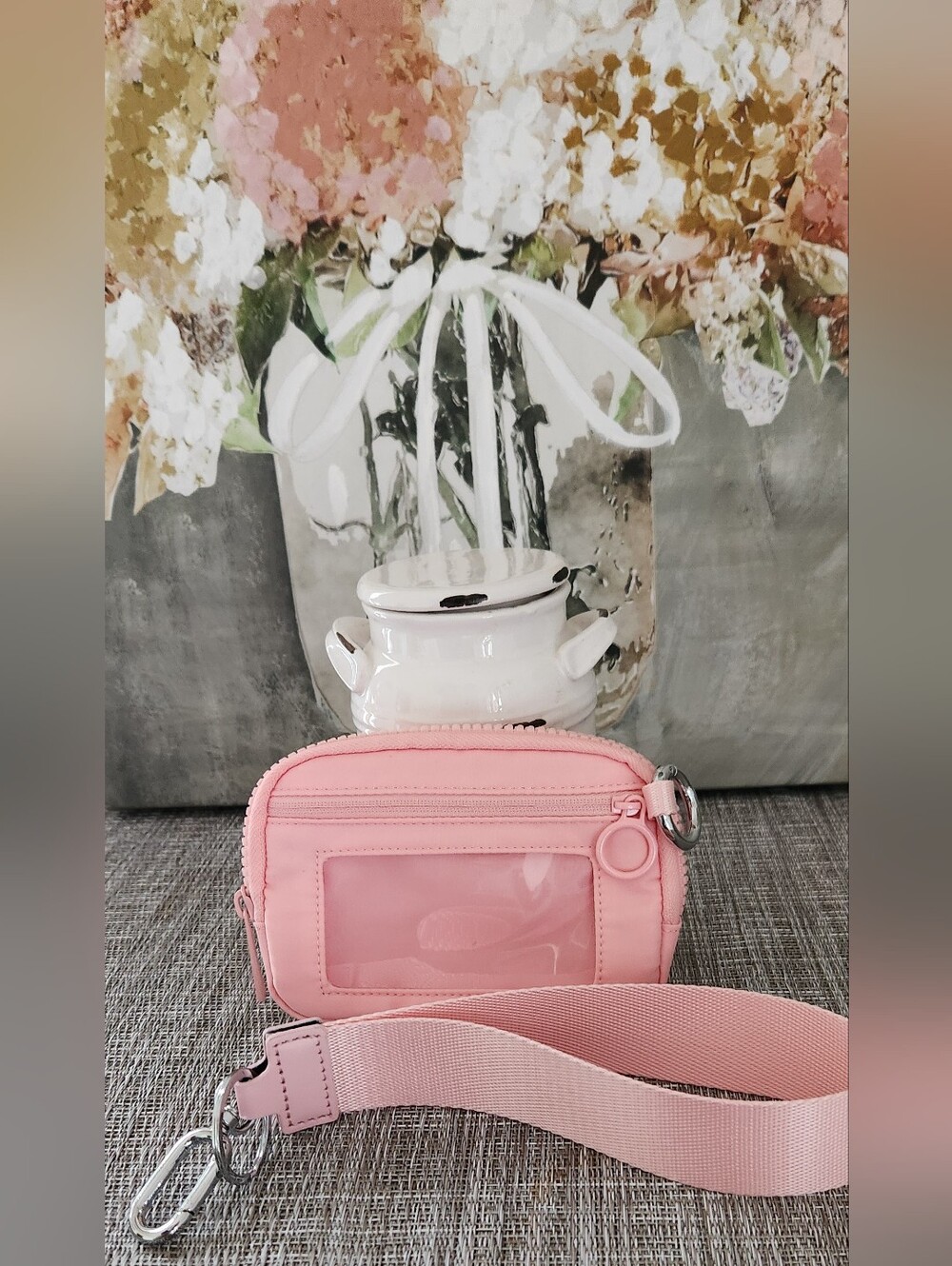 Pink Card Nylon Wallet
